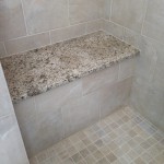 Shower Bench with Granite and Tile NJ