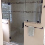 Custom Bathroom 1_2" clear frameless shower doors. Elegant design with oil rubber bronze finish