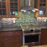 New tile backsplash in kitchen